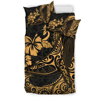 Polynesian Bedding Set - Hawaii Duvet Cover Polynesian Golden Humpback Whale - Polynesian Pride