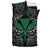 Polynesian Bedding Set - Hawaii Duvet Cover Set Green Hibiscus Coat Of Arms - Polynesian Pride