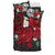 Polynesian Bedding Set - Tahiti Duvet Cover - Hibiscus and Sea Turtle (Red) - Polynesian Pride