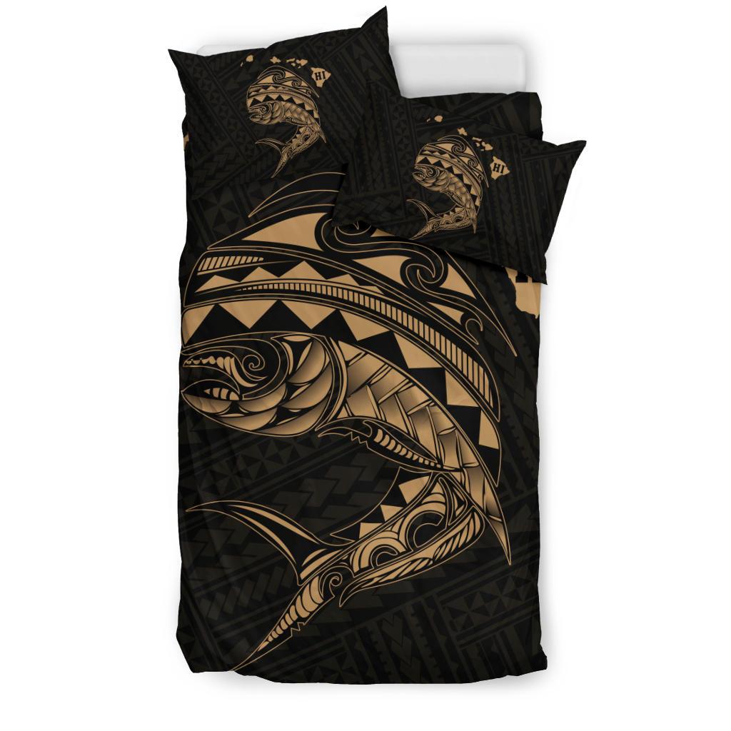 Hawaii Polynesian Mahi - Mahi Common Dolphinfish Bedding Set - Gold - Polynesian Pride
