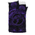 Hawaiian Polynesian Whale Bedding Set Purple - Polynesian Pride