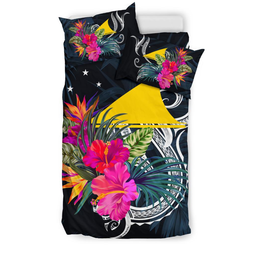 Polynesian Bedding Set - Tokelau Duvet Cover Set Tropical Flowers - Polynesian Pride