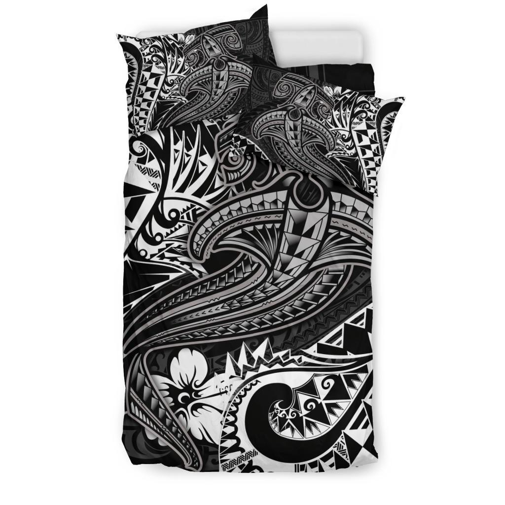Polynesian Bedding Set - White Shark Polynesian Tattoo - Polynesian Pride