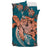 Hawaii Bedding Set - Hawaii Polynesian Turtle Hibiscus Bedding Set - Orange - Polynesian Pride