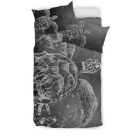 Hawaii Sea Turtle Water Color Travel Galaxy Bedding Set - AH - White - Polynesian Pride