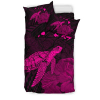 Hawaii Polynesian Hibiscus Turtle Map Bedding Set - AH - Pink - Polynesian Pride