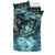 Hawaii Polynesian Turtle Waves Hibiscus Bedding Set - Erik Style - AH - Turquoise - Polynesian Pride