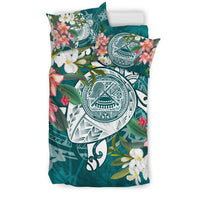American Samoa Polynesian Bedding Set - Turtle with Plumeria - Polynesian Pride