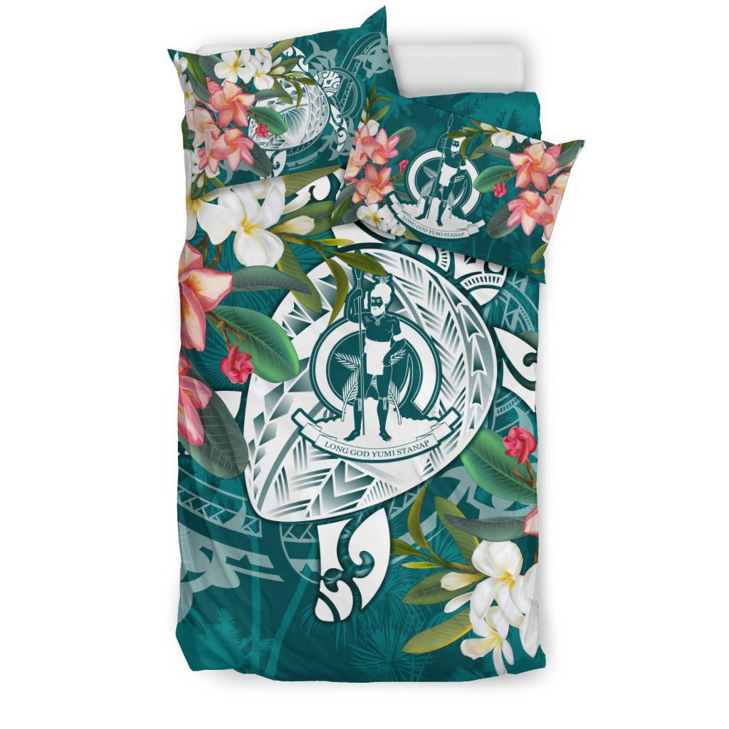 Vanuatu Polynesian Bedding Set - Turtle with Plumeria - Polynesian Pride