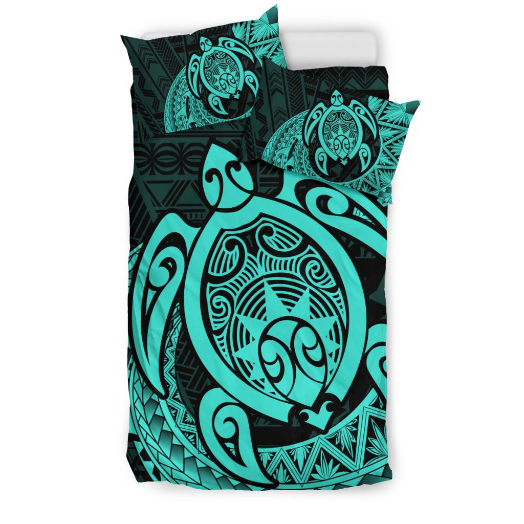 Hawaii Bedding Set - Hawaii Polynesian Turtle Bedding Set - Daria Style Turquoise - Polynesian Pride