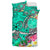 Hawaii Bedding Set - Turtle Plumeria Polynesian Tattoo Turquoise Color - Polynesian Pride