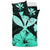 Hawaiian Kanaka Bedding Set Hibiscus Polynesian Love Turquoise - Polynesian Pride