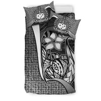 Samoa Polynesian Bedding Set White - Turtle With Hook - Polynesian Pride