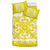 Hawaiian Bedding Set Royal Pattern - Yellow And White - Polynesian Pride