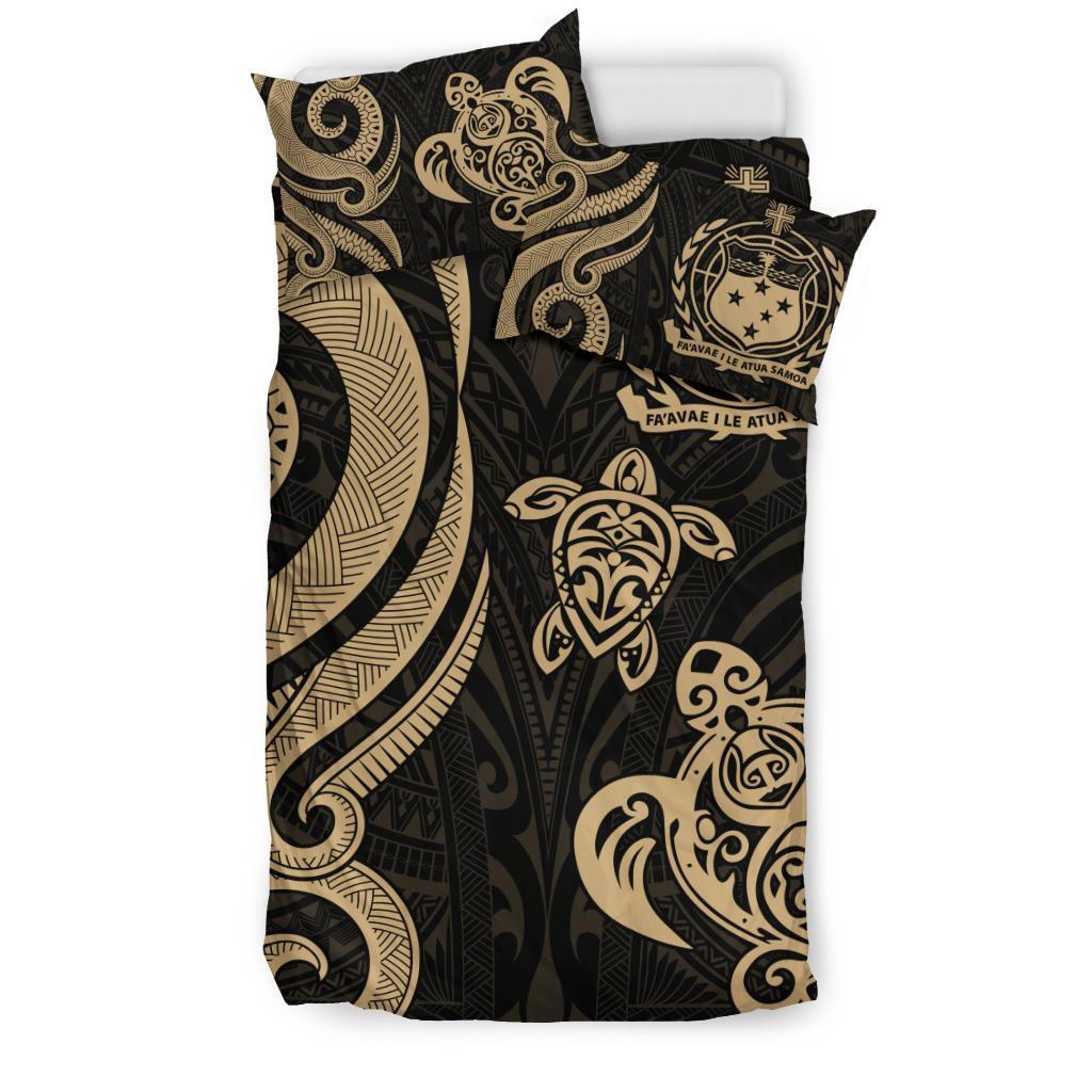 Samoa Polynesian Bedding Set - Gold Tentacle Turtle - Polynesian Pride