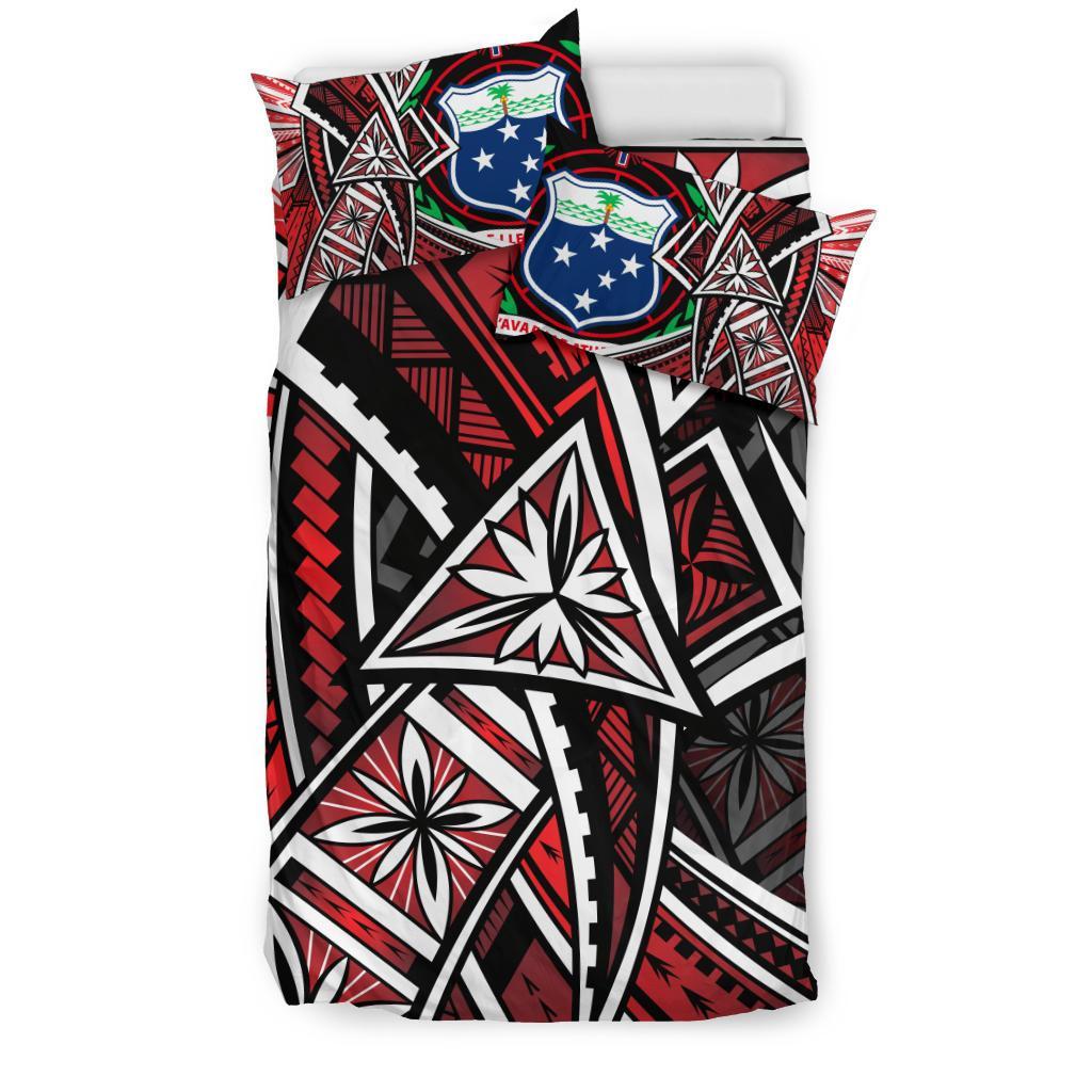 Samoa Bedding Set - Tribal Flower Special Pattern Red Color - Polynesian Pride