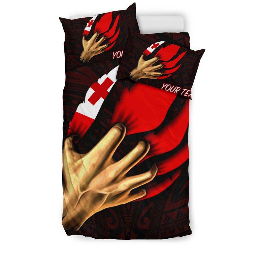Tonga Personalised Bedding Set - Tonga In Me (Red) - Polynesian Pride