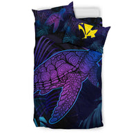 Hawaii Bedding Set - Hawaii Turtle And Palm Polynesian Retrospective - Polynesian Pride