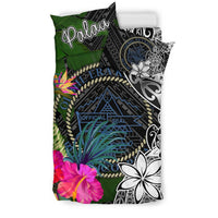 Palau Bedding Set - Turtle Plumeria Banana Leaf Crest - Polynesian Pride