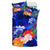 Yap Bedding Set - Humpback Whale with Tropical Flowers (Blue) - Polynesian Pride