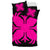 Hawaiian Bedding Set Royal Pattern - Black And Pink - A2 Style - Polynesian Pride