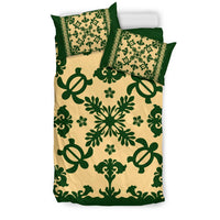 Hawaii Bedding Set - Hawaiian Quilt Turtle Dance Sea Pattern Bedding Set - Polynesian Pride