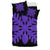 Hawaiian Royal Pattern Bedding Set - Black And Purple - D1 Style - Polynesian Pride