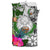 Pohnpei Bedding Set White - Turtle Plumeria Banana Leaf - Polynesian Pride