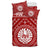 Tahiti Personalised Bedding Set - Tahiti Seal In Polynesian Tattoo Style (Red) - Polynesian Pride