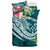 Kosrae Polynesian Bedding set - Summer Plumeria (Turquoise) - Polynesian Pride