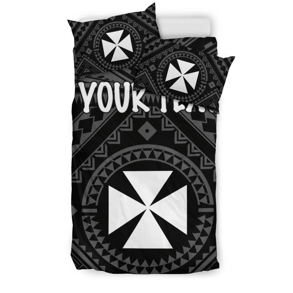 Wallis and Futuna Personalised Bedding Set - Wallis and Futuna Seal With Polynesian Tattoo Style - Polynesian Pride