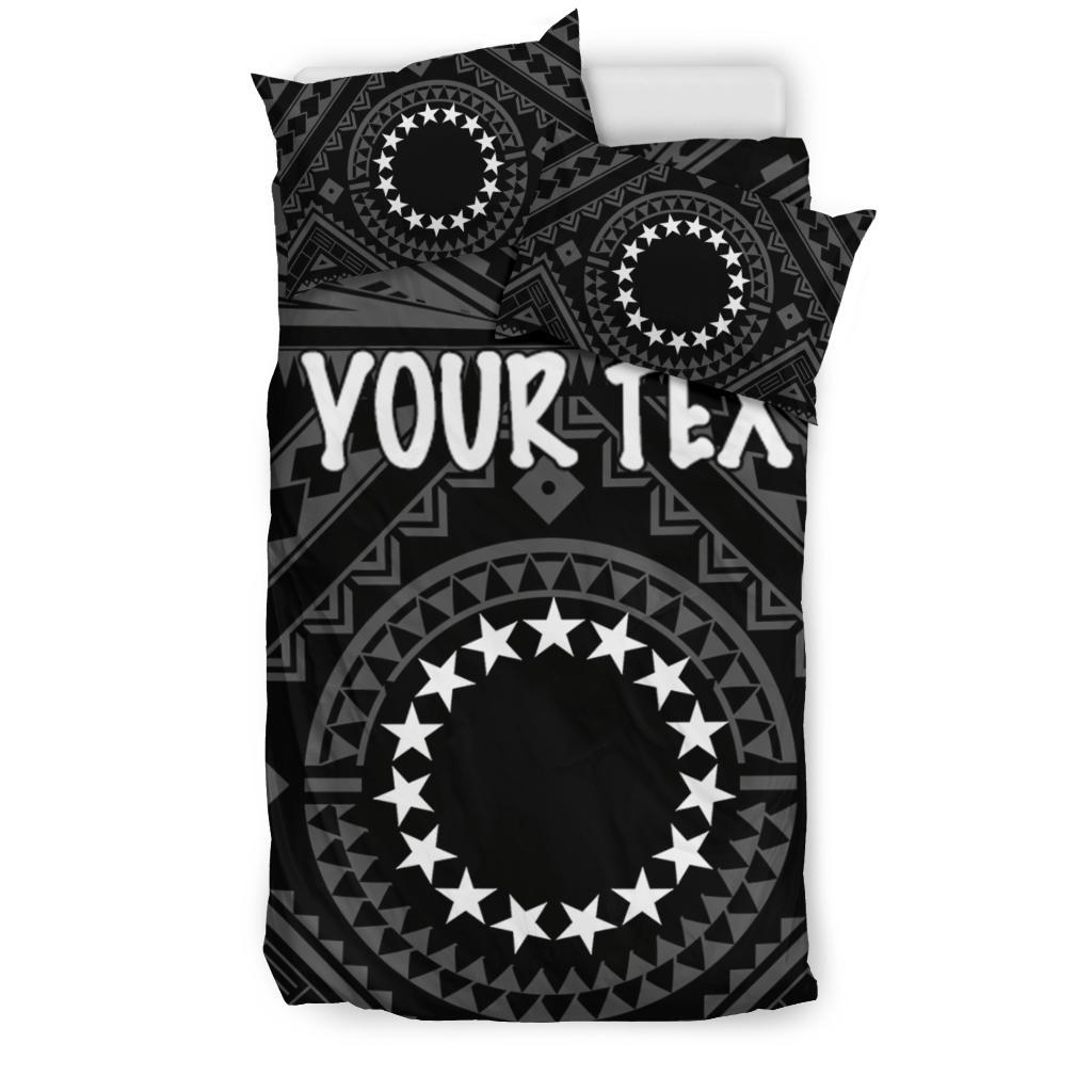 Cook Island Personalised Bedding Set - Seal With Polynesian Tattoo Style ( Black) - Polynesian Pride