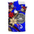 American Samoa Bedding Set - Tribal Flower With Special Turtles Blue Color - Polynesian Pride