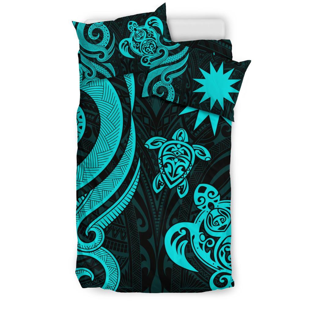 Nauru Bedding Set - Turquoise Tentacle Turtle - Polynesian Pride