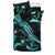 Tokelau Polynesian Bedding Set - Turtle With Blooming Hibiscus Turquoise - Polynesian Pride