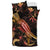 Hawaii Polynesian Bedding Set - Turtle With Blooming Hibiscus Gold - Polynesian Pride