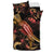 Tuvalu Polynesian Bedding Set - Turtle With Blooming Hibiscus Gold - Polynesian Pride