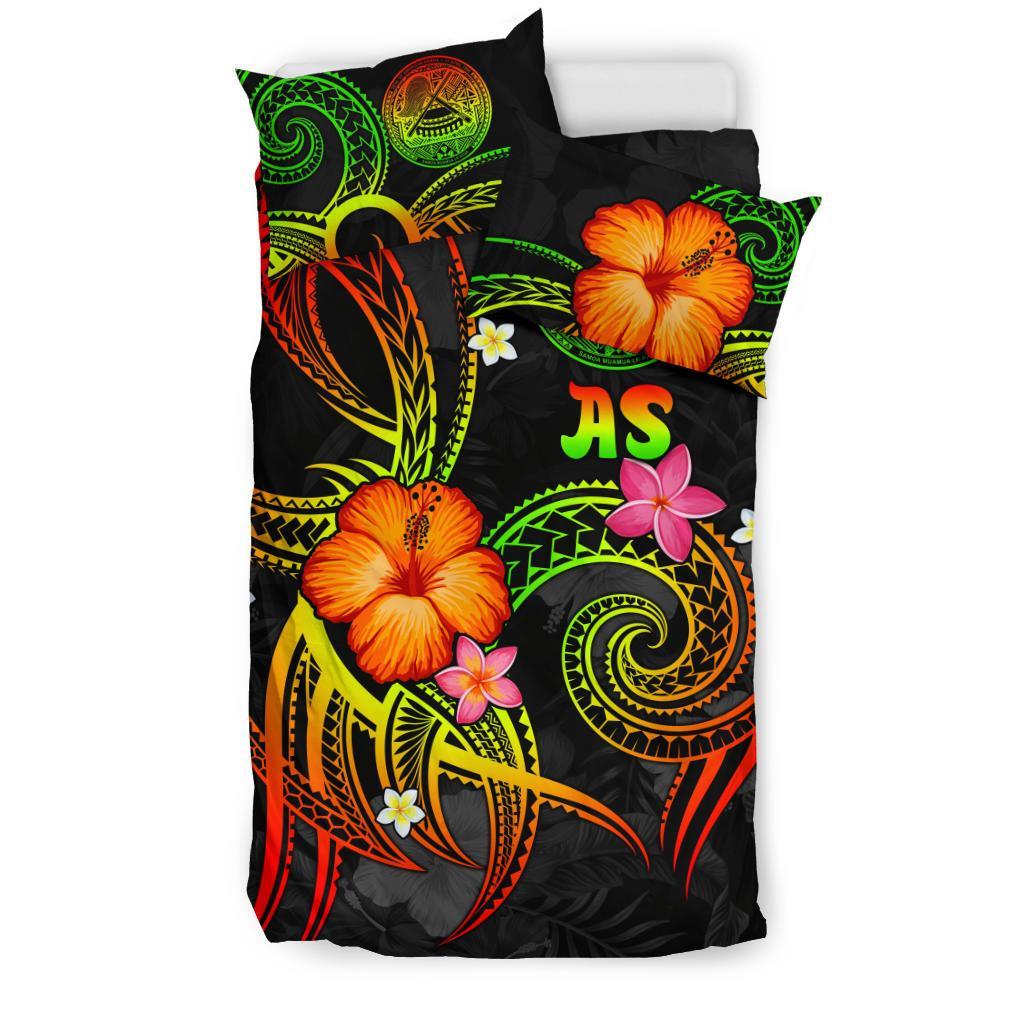 American Samoa Polynesian Bedding Set - Legend of American Samoa (Reggae) - Polynesian Pride