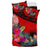 American Samoa Bedding Set - Polynesian Hook And Hibiscus (Red) - Polynesian Pride