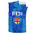 Blue Bedding Set Fiji Rugby Polynesian Waves Style - Polynesian Pride