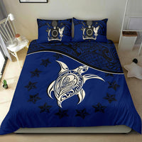 Polynesian Duvet Cover Set - Cook Islands Bedding Set Dark Blue - Polynesian Pride