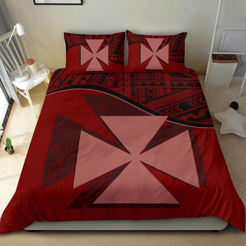 Wallis And Futuna Duvet Cover Set - Wallis And Futuna Coat Of Arms Red - Polynesian Pride