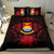 Kiribati Duvet Cover Set - Kiribati Coat Of Arms & Red Hibiscus - Polynesian Pride