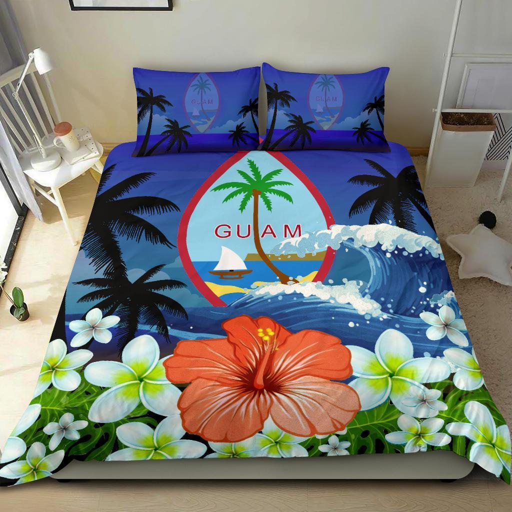 Guam Bedding Set Coat Of Arms Hibiscus - Polynesian Pride