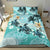 Polynesian Duvet Cover Set - Chuuk Bedding Set Blue Turtle Hibiscus - Polynesian Pride