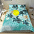 Polynesian Duvet Cover Set - Palau Bedding Set Blue Turtle Hibiscus - Polynesian Pride