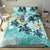 Polynesian Duvet Cover Set - Solomon Islands Bedding Set Blue Turtle Hibiscus - Polynesian Pride