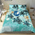 Polynesian Duvet Cover Set - Yap Bedding Set Blue Turtle Hibiscus - Polynesian Pride