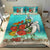 Polynesian Duvet Cover Set - Solomon Island Bedding Set Ocean Turtle Hibiscus - Polynesian Pride