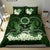 Polynesian Duvet Cover Set - Hawaii Bedding Set Shark Polynesia Compass Plumeria Green - Polynesian Pride